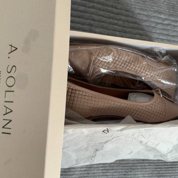 NWT and box A. Soliani Como flat in Cassette / Petal, size 39 - Picture 4 of 5
